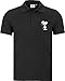 Camisetas EGB Polo Snoopy ochenteras 80´s Retro (Negro, M)