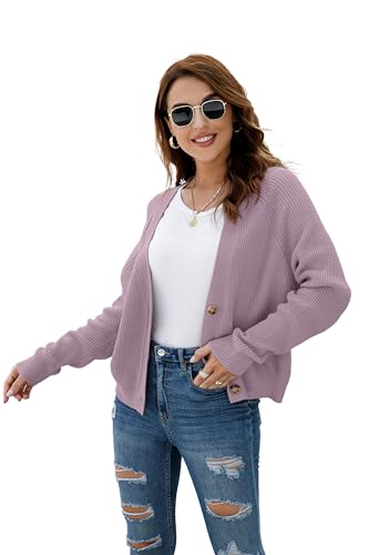 Image of TASAMO Womens Cardigan Sweaters 2026 Fall Cropped Lightweight Sweater