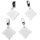 Clips für Tischdecken, Clips für den Außenbereich, Tischdecken für Terrasse, dekorativ, Rock, Marmorstein, 4 Stück, einzigartiges Design, Marmor, Diamant, Tischdecke, Anhänger, Haus und Büro,