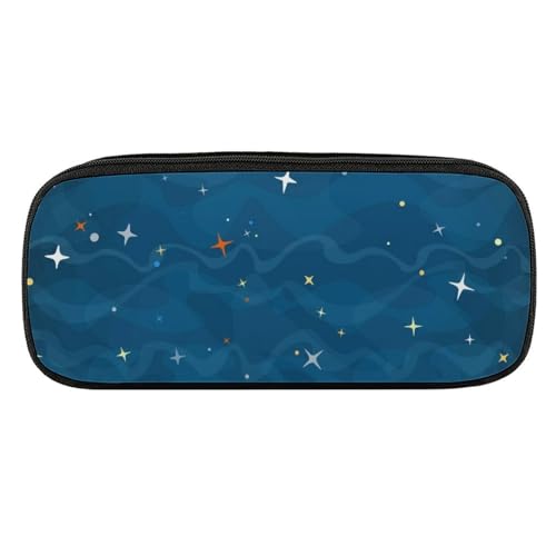 ペンケース 筆箱 大容量 軽量 ブルーギャラクシー 美しい星 筆入れ ふでばこ ペンポーチ 多機能 コンパクト シンプル おしゃれ 中小学生 高校生 女の子 男の子