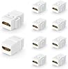 VCELINK Jack Keystone HDMI 8K, Soporta 4K 120Hz 48 Gbps Alta Velocidad, Paquete de 10 | Soporta 8K 60Hz y 4K 120Hz, Adaptadores HDMI 2.1 Hembra a Hembra con Baño de Oro, Inserción de 180 Grados para Placa de Pared 2