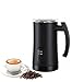 TDOO Milk Frother for Coffee, 4 IN 1 Electric Milk Steamer Warmer with Two Whisks for Heating and Frothing Milk, Auto Shut-Off Foam Maker for Latte, Cappuccinos, Macchiato