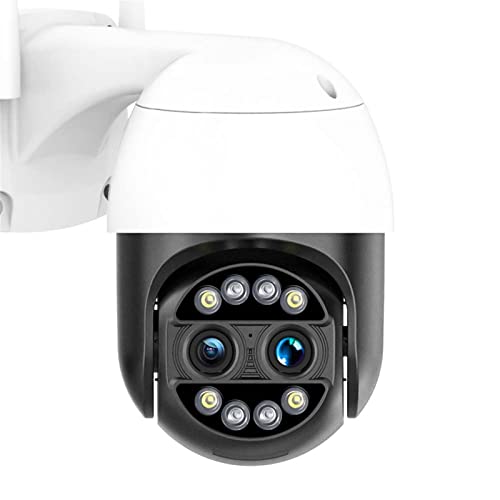 Telecamera di sicurezza per esterni con visione notturna a colori da 8 MP, risoluzione 4K, zoom 8x, visione PTZ a 360°, rilevamento del movimento, sirena e audio a 2 vie per una migliore sorveglianza