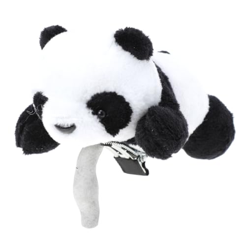 Angoily Panda Hairpin Animal Hair Rope Flannel Child, 1 Count (Pack of 1), Black