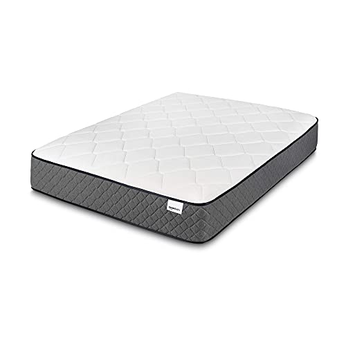 Amazon Basics Hybrid Mattress, Medium Feel, Memory Foam, Motion Isolation Springs, 12 Inch, Full, White & Gray #TOP5