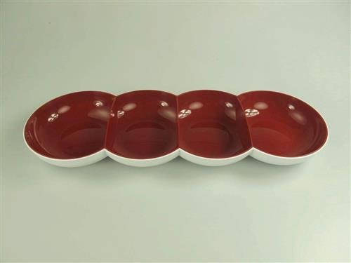TUPPERWARE G04 Antipastiera Allegra bianco rosso