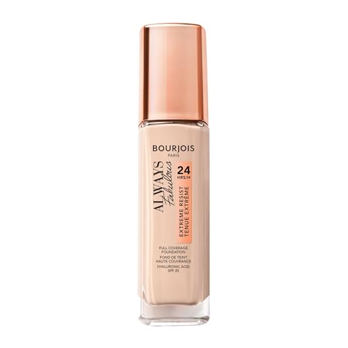 Bourjois Always Fabulous Fondotinta Coprente Liquido a Lunga Durata con SPF 20, 115 Golden Ivory, 30 ml