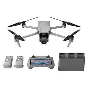 DJI Pack Air 3 Vuela Más con DJI RC 2 (control remoto con pantalla), dron con doble cámara 4K HDR con gran angular y teleobjetivo medio, 46 min de tiempo máx. de vuelo, O4, dos baterías adicionales