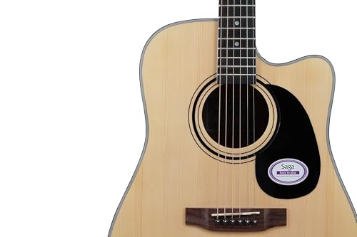 Image of Saga SF-600C Dreadnought Cutaway Acoustic Guitar (Natural)