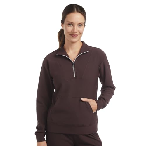 Sweater Skechers Goluxe Rib 1/4 Zip Femme : un pull respirant contre le vent frais