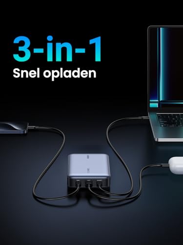 UGREEN 100W Power Bank 20000mAh Externe Batterij met 3 Poorten Compatibel met MacBook Pro/Air, iPhone 15 Pro Max/Pro/15/14 Pro, Galaxy S23 Ultra, Dell - Afbeelding 4