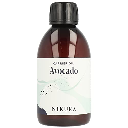Nikura Avocado Oil Refined - 250ml | For Hair, Skin | 100% Pure | Perfect for Natural Moisturiser & Conditioner, Hair Mask, Body Oil | Vegan & UK Made | BPA Free