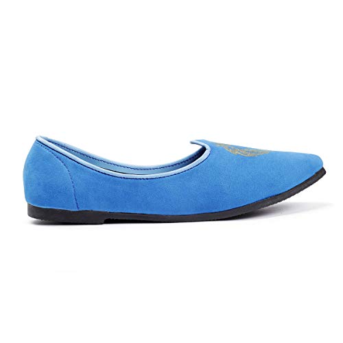 Image of YUVRATO BAXI Men's Suede Material Fashionable Casual Punjabi Jutti, Nagra and Mojari