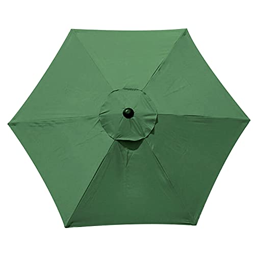 Toldo de repuesto verde de 2.7m para parasol de terraza de 6 costillas ideal para piscina