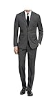 Abito sartoriale da uomo completamente realizzato a mano fresco lana pantalone senza pence