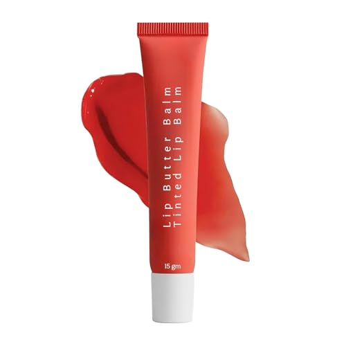 Bajajbeautyshop Tinted Lip Butter Balm - Conditioning Vegan Lip Balm for Instant Moisture, Shine & Hydration - Sheer, Soothing Skincare (Poppy), 30 Grams