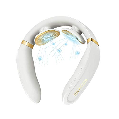 SKG K6 Neck Massager with Heat, Electric Neck Massage Cordless, 4 Modes 15 Levels Smart Deep Tissue Trigger Point Massage Use at Home, Outdoor, Office, Car