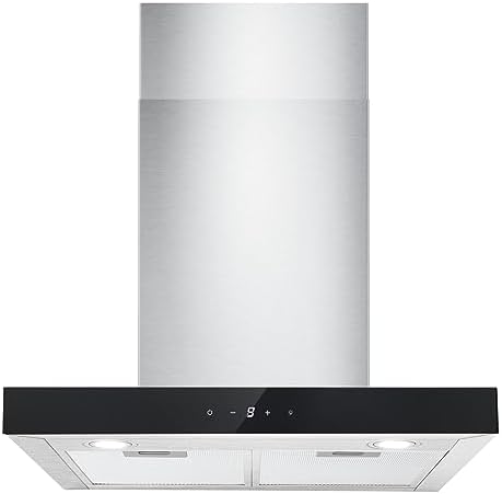 Dunstabzugshaube 60cm TopStrong, Dunstabzug mit 700 m³/h Luftstrom, Edelstahl, 9 Stufen Soft Touch Steuerung, 2W LED-Licht, Abzugshaube Umluft/Abluft
