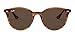 Ray-Ban Unisex RB4305 Round Sunglasses, Striped Red Havana/Dark Brown, 53 mm