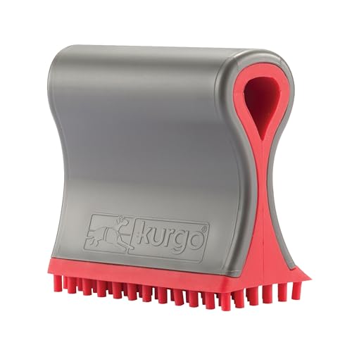 Kurgo Shed Sweeper - Dog Hair Remover for Car, Carpet, & Upholstery - Lightweight Silicone Brush - Reusable Pet Hair Removal Tool - Easy to Clean - Grooming Accessory for Home or Auto