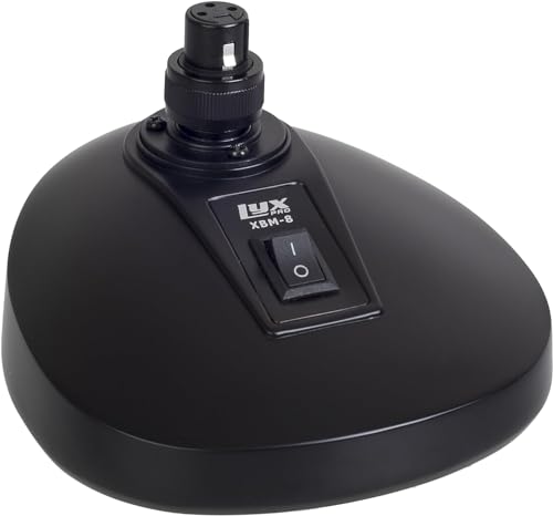 Base pour microphone LyxPro XBM-8 en métal lourd pour podium et conférence