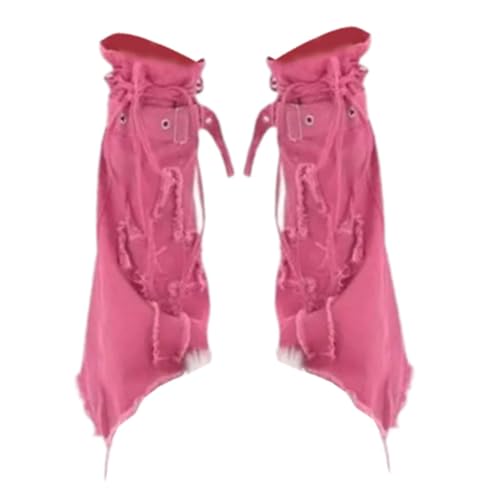 Guêtres Y2K bas longs et larges chaussettes grunge noir pour look gothique punk hip hop alternative