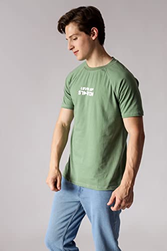 Image of Trendy Men's Round Neck T-Shirt Pure Pre Combed Cotton Bio-Washed 3D Print (STM-003)