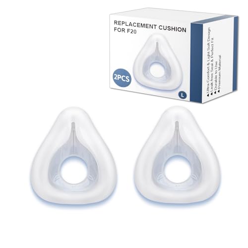 2 Packs Replacement Cushion Compatible with ResMed AirFit F20 Large, F20 Full Face CPAP Mask Cushion Supplies, Covers Nose and Mouth (2)