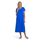 Miss Elaine Women's Tricot Long Flutter-Sleeve Nightgown