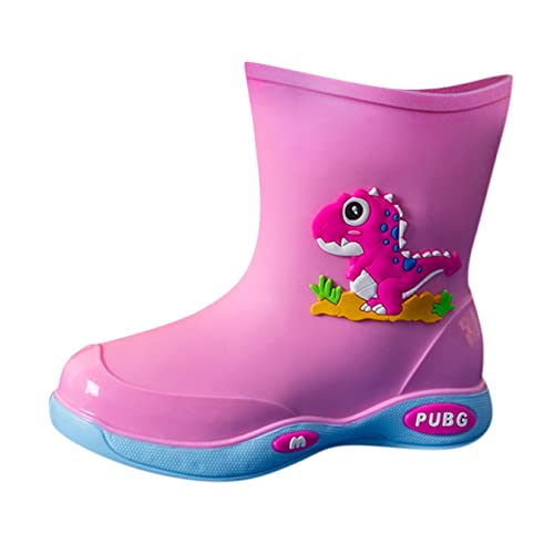 Kids Cartoon Rain Boots Toddler Dinosaur Rain Shoes Waterproof Boots for Boys and Girls Anti Slip Soft Sole Rubber