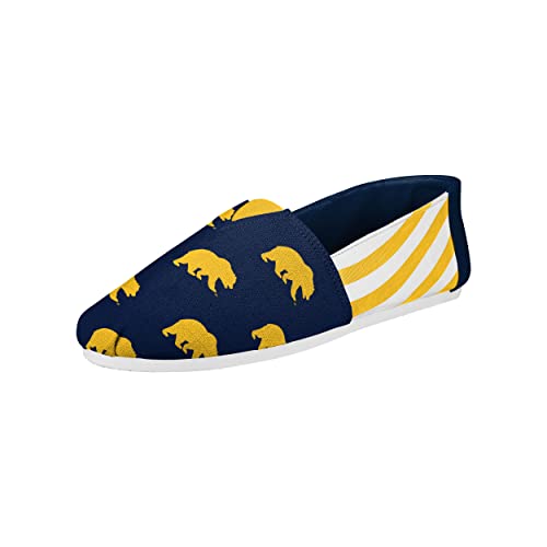 FOCO California Golden Bears NCAA Womens Stripe Canvas Shoes - M by FOCO - Image 4