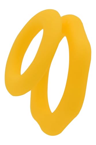 [ペニレブ] [PeniRev] 【 ダブルパワーリングライト 】イエロー 硬度１０度 サラサラコーティングあり 柔らかい 従来より細め・小さめのサイズ 両手でグッと開いて付け外し - 画像1