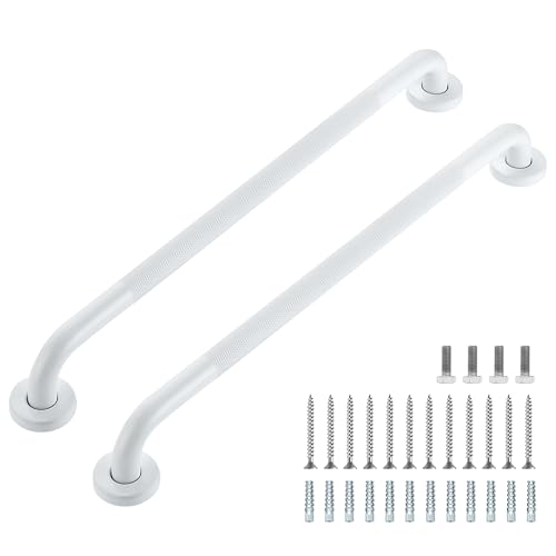 Grab Bars for Shower, 24 Inch Shower Handle, 2 Pack, White