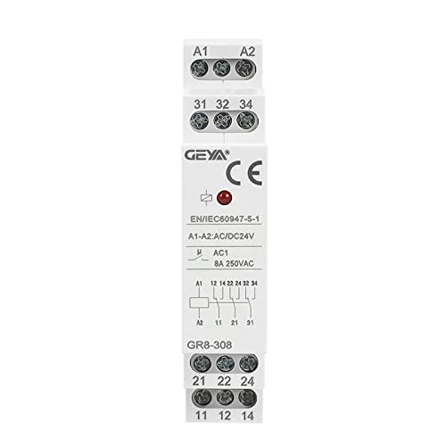 Relais auxiliaire rail Din avec contact inversé 2SPDT mini relais de contrôle AC DC 48V - 4