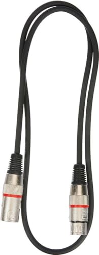 Image of Stagg SMC1 RD 1m XLR Male to XLR Female Microphone Cable, Red Ring