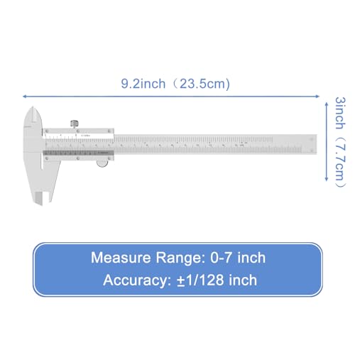 HDLNKAK Vernier Caliper 6 Inch, 6" Non Digital Caliper, 0-6Inch/0-150mm, 1/128 inch/0.05mm High Precision Caliper, Measuring Caliper Tool