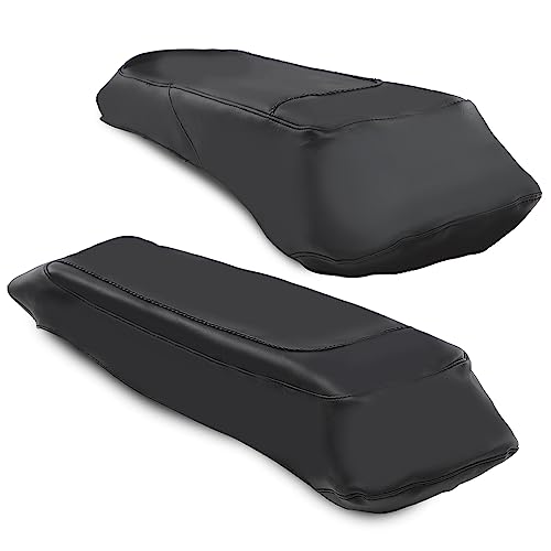 Cubiertas para tapas de alforjas duras tipo altavoz, color negro, 2 piezas, compatibles con Harley Davidson Electra Glide, Tour Glide, Road Glide, Road King y Street Glide (1993-2013)