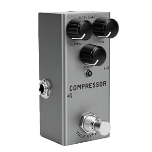 Dynamic Design: This guitar compressor pedal seamlessly balances volume fluctuations between highs and lows, preserving original tone details while delivering a more powerful and balanced sound performance. The aluminum alloy construction ensures dur...
