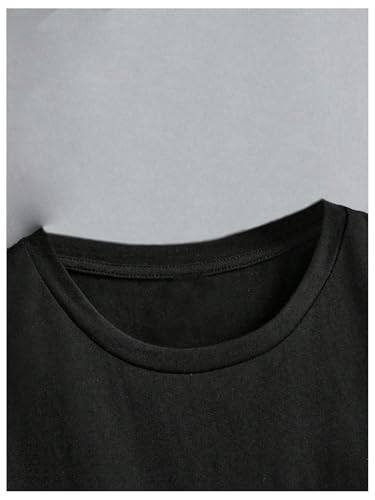 Verdusa Boy's Color Block T Shirt Letter Print Short Sleeve Summer Graphic Tees3