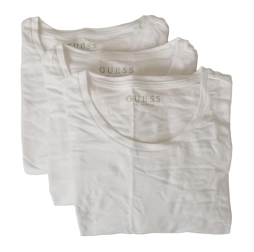 T-shirt Guess homme lot de 3 anti-déformation en coton doux col rond