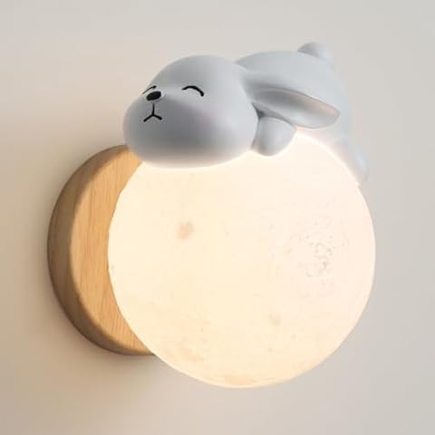 Applique Murale RXPVUXE Lune et Lapin Cover