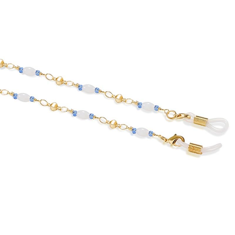 Chaîne de perles et cristal pour lunettes cordon élégant - 6