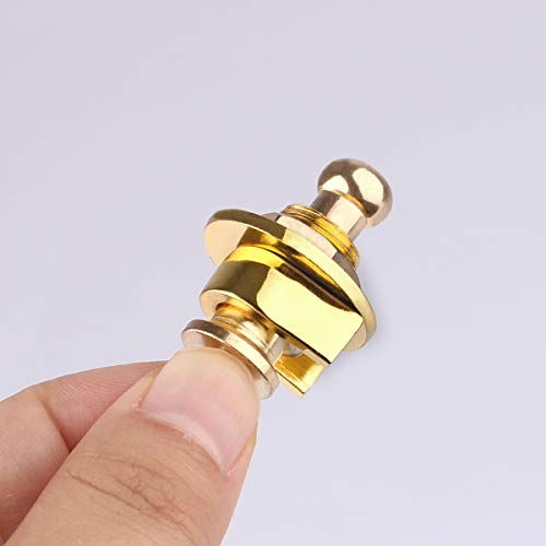 Gold Guitar Strap Locks, Dreokee 2 Pcs Guitar Strap Lock Buttons Guitar Strap Locks Set Security Quick Release Strap Lock Retainer System Guitar Strap Lock Schaller For Electric,Bass,Acoustic Guitar #TOP5