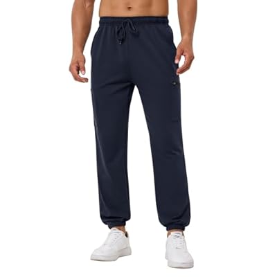 SILKWORLD Mens Sweatpants Tapered Athletic Jogg...
