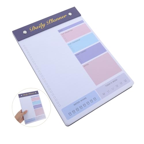 Bloc-notes de planification quotidienne non daté et carnet portable de liste de tâches