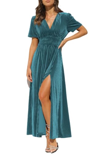Image of Maxigerui Women's Velvet Maxi Dress Formal Dresses for Wedding Guest Dress