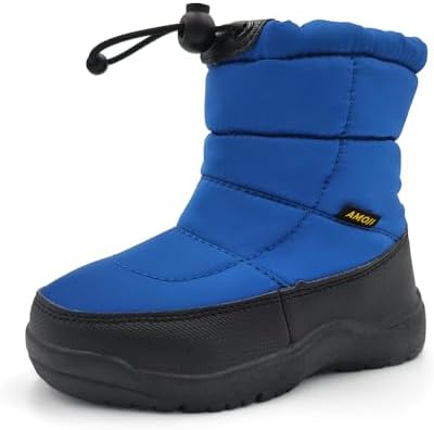 （01:30時点） [アモジ] キッズ スノーブーツ 子供 スノーシューズ 長靴 男の子 ながぐつ スキー ガールズ ジュニア 女の子 子ども ボーイズ こども あたたか ボア 冬用 防寒 撥水 防水 防寒靴 温かい あったかい 雪遊び ウィンターブーツ 雪用ブーツ 冬 雪用 KB804 ブルー 21.0cm