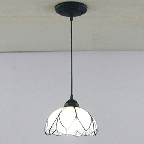 Plafonnier de salle à manger haut de gamme lustre en vitrail d'art rétro ajustable