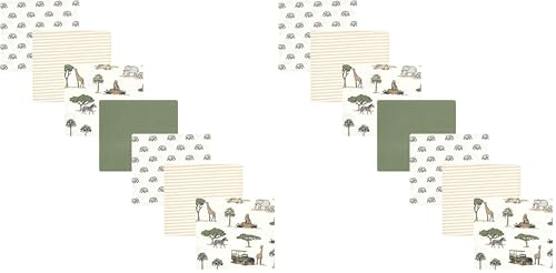 Image of Hudson Baby Unisex Baby Cotton Flannel Receiving Blankets Bundle, Going On Safari, One Size (Pack of 2)