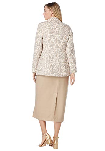 Jessica London Women\'s Plus Size Single-Breasted Skirt Suit Set - 18, Navy